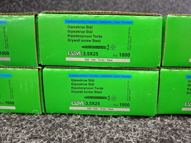 1575870-3 6000 st Bandad Gipsskruv för stål 3.5x25mm, Essve