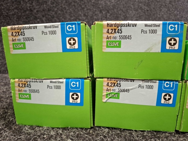 1575872-3 6000 st Bandad Hårdgipsskruv 4.2x45 & 3.9x31mm, Essve