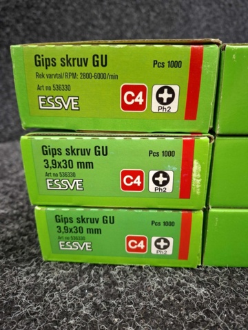 1575873-3 6000 st Bandad Gipsskruv 3.9x30mm, Essve