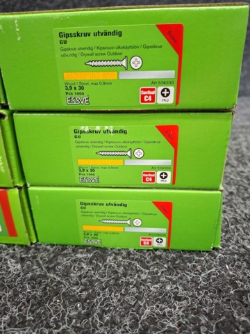 1575873-4 6000 st Bandad Gipsskruv 3.9x30mm, Essve