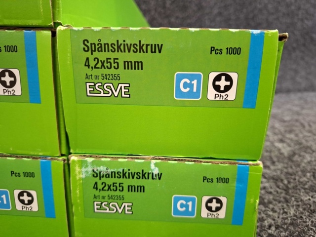 1575874-3 5000 st Bandad Spånskiveskruv 4.2x55mm, Essve