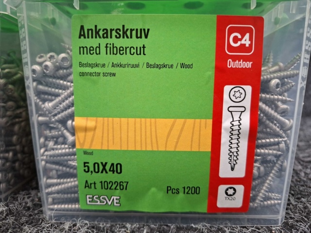 1575876-3 2400 st Ankarskruv 5.0x40mm, Essve