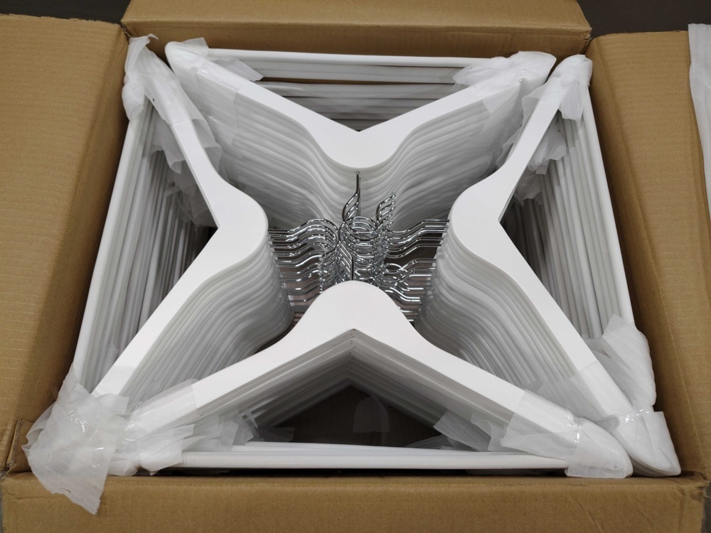1576123-2 Coat hangers, 100 pcs - white, plastic, 402-440