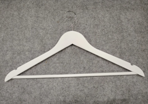 Coat hangers, 100 pcs - white, plastic, 402-456
