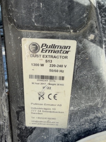 1422040-4 Industridammsugare - Pullman Ermator S13 - 2017