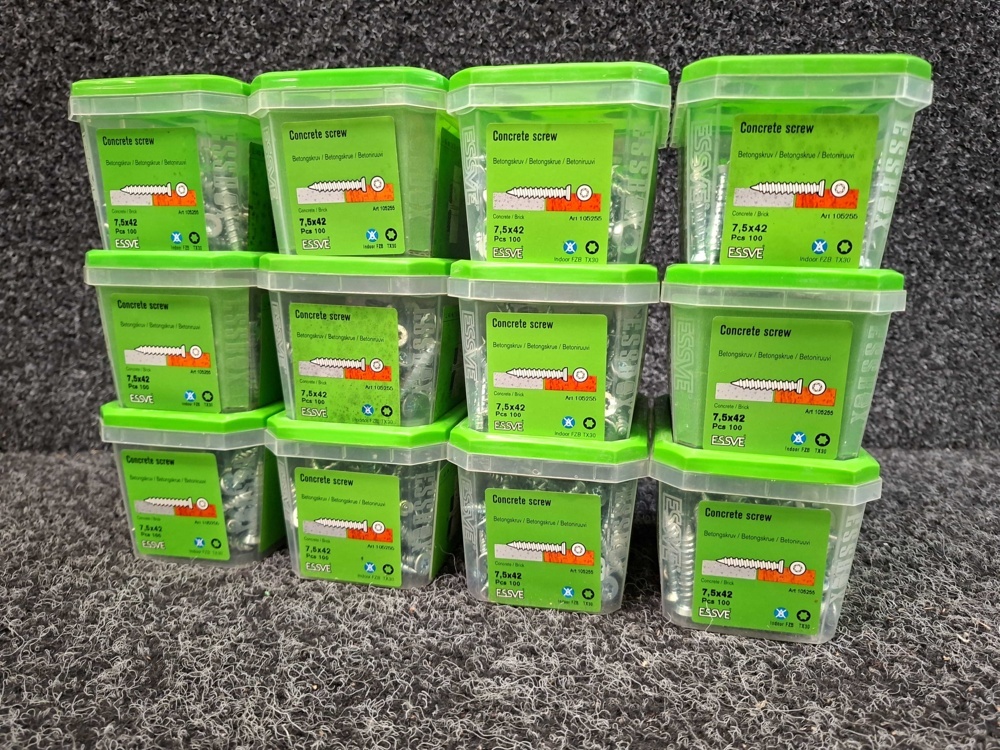 1575918-2 1200 pcs Concrete screw 7.5x42mm, Essve