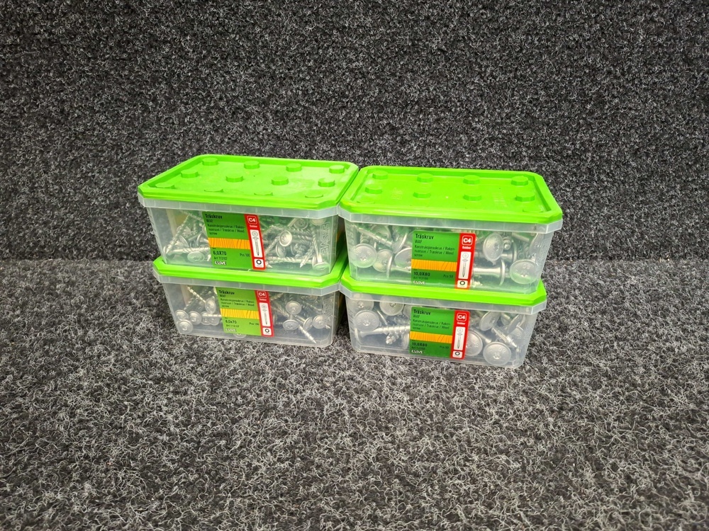 1575933-1 300 st Träskruv 6.0x70 & 10.0x80mm, Essve