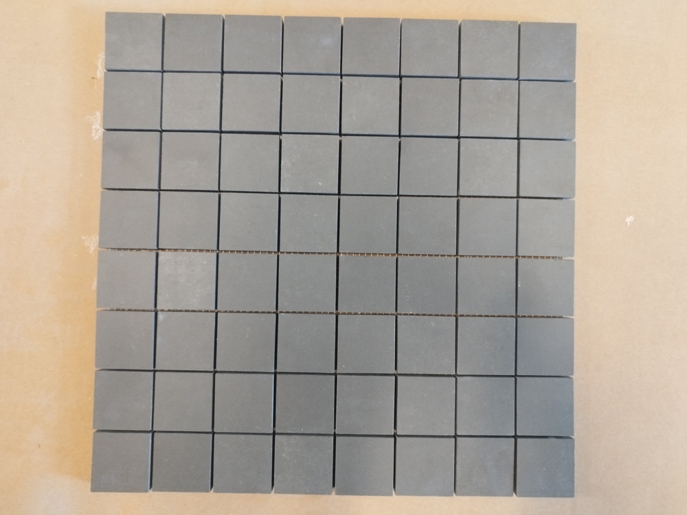 1564610-1 Mesh-mounted mosaic tiles, 28 m² - Dark grey, 30x30
