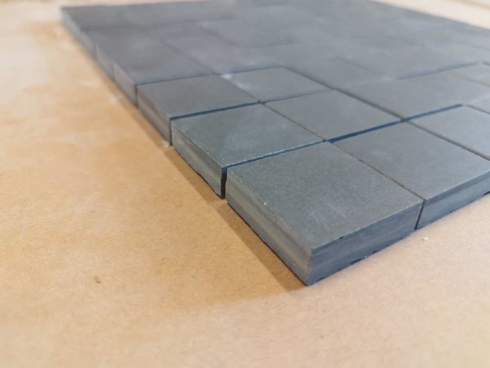 1564610-2 Mesh-mounted mosaic tiles, 28 m² - Dark grey, 30x30
