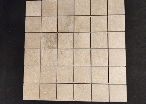 Mosaik på nät, 11 m² - Beige, 5x5