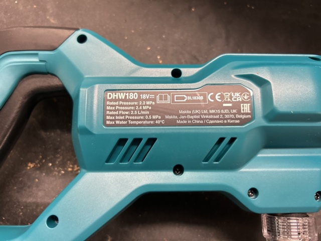1576409-3 Battery-powered high-pressure washer Makita DHW180 (new/unused)