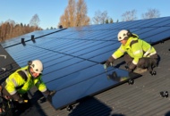 1576416 Solcellspaket, Villapaket 8kW Suntech 420W helsvart, montagetillbehör & begagnad Afore växelriktare