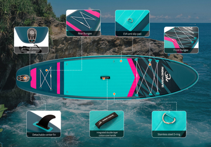 1576313-7 SUP Board 10,6"x32" Ridewave