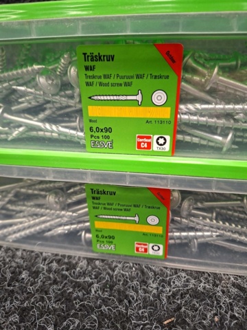 1575886-2 400 st Träskruv 6.0x90mm, Essve