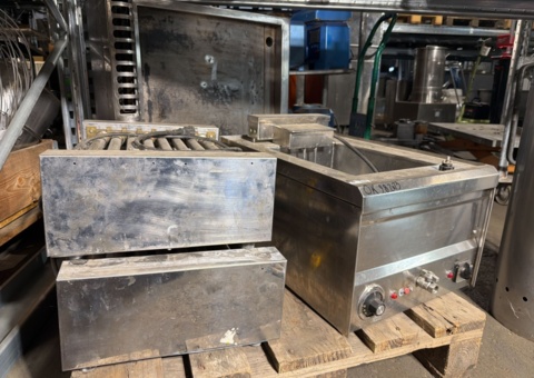 Restaurant equipment - Roller grill, deep fryer, frying table