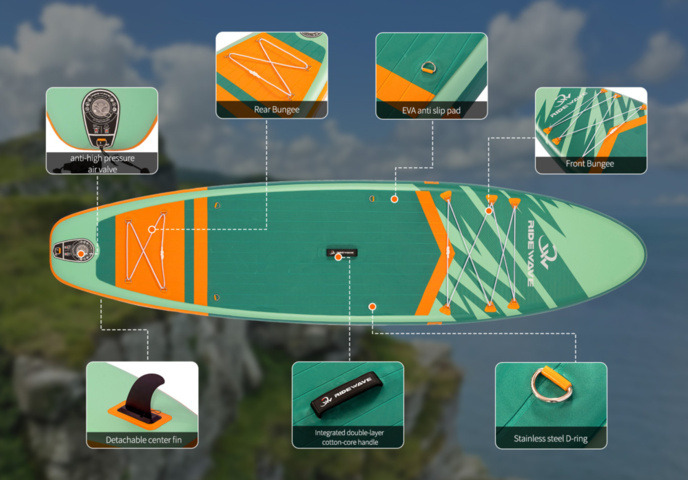 1576334-8 SUP Board 10,6"x32" Ridewave