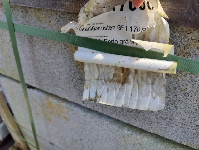 1091347-6 Granitkantsten GF1 Rak Porto 170 mm ca 10 m