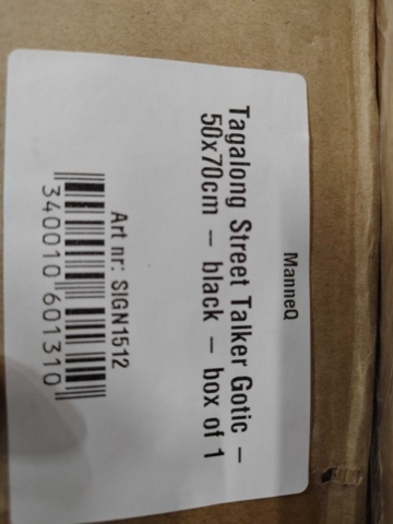 1576144-5 Gatupratare - 50x70 cm, svart, rundad topp