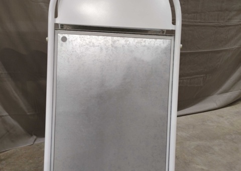 Pavement sign - 50x70 cm, white, rounded top