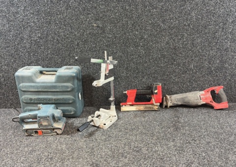 Collection of various tools - Milwaukee, Black & Decker and Haubold
