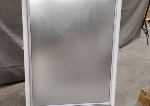 Pavement sign - 50x70 cm, white, A-frame