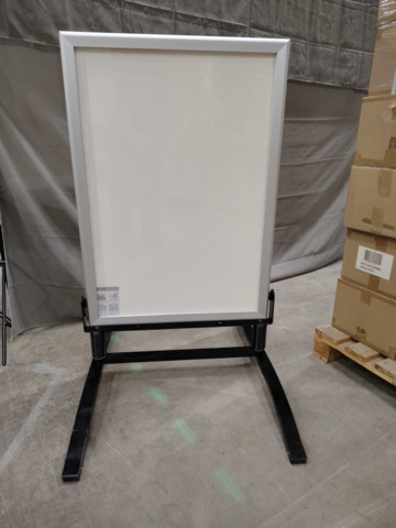 1576148-1 Trottoarpratare - 70x100 cm, vit, fjädrande bas