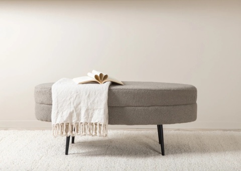 Ottoman 40 x 41 x 100 Greige