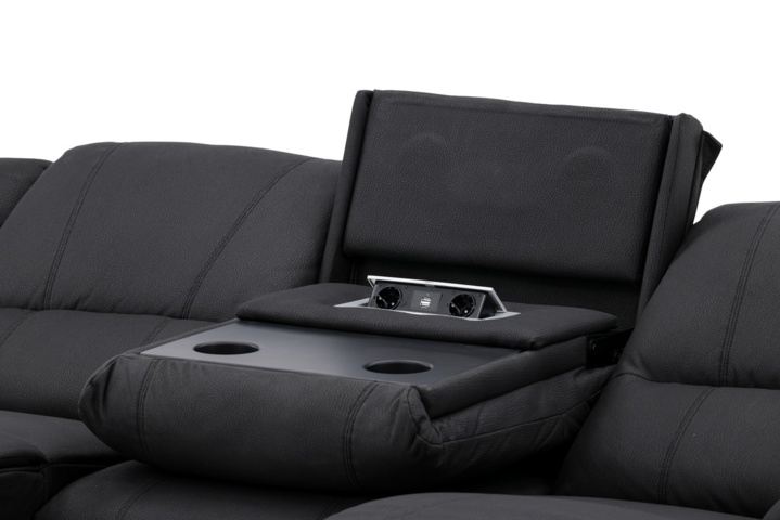 1570354-5 Reclinersoffa Svart
