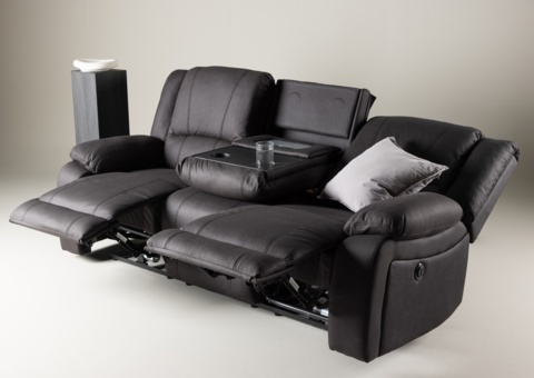 Reclinersoffa Svart