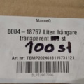 1576149-7 Klädhängare, ca 180 st - svarta och transparenta