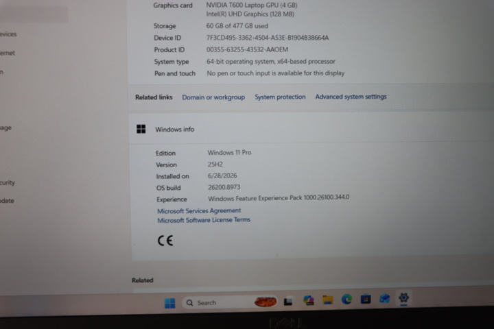 1296109-9 Computer Dell Precision 3571 Ram 16GB, HD 477GB Win11 Pro