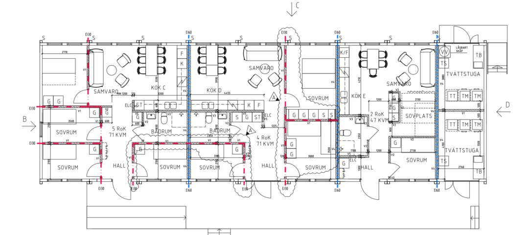 1565958-86 Apartment module with 3 apartments (15A-15C) - Indus