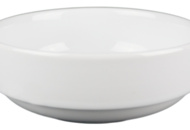 1577959 Rund skål platt botten, 48 st - stl 15Ø x 5,5 cm, vit