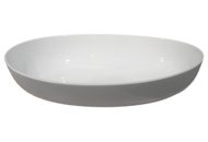 1577960 Stort fat/oval skål, 12 st - stl 45 x 29 x 9 cm, vit