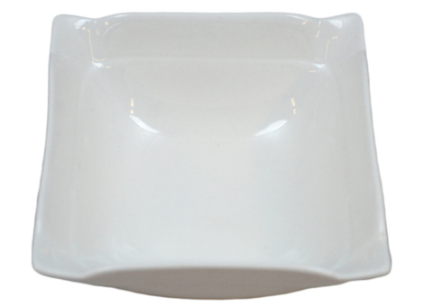 Kvadratisk skål veck, 68 st - stl 10 x 10 x 5 cm, krämvit