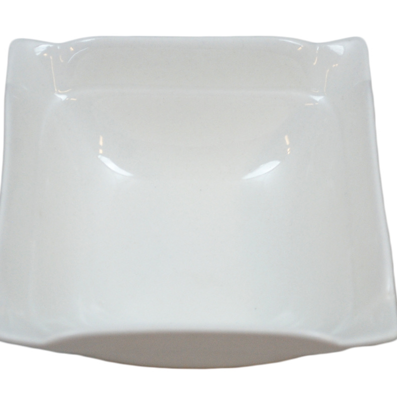 1577964-1 Square bowl pleats, 68 pcs - size 10 x 10 x 5 cm, cream white