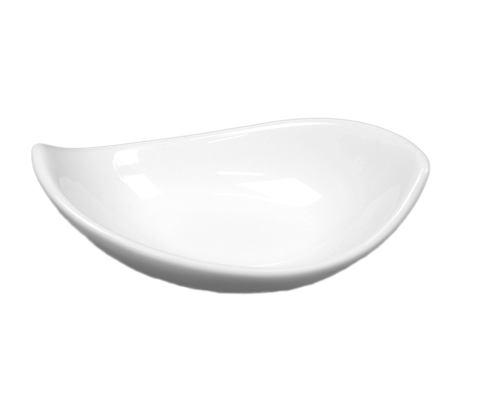 1577997-1 Dip bowl leaf, 192 pcs - size 9 x 5 x 3 cm, white