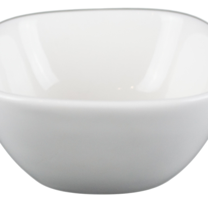 1578006-1 Square bowl rounded depth, 72 pcs - size 9 x 9 x 4.5 cm, cream white