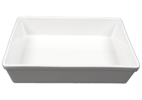 Rektangulär form stor, 6 st - stl 32 x 26,5 x 6,6 cm, vit
