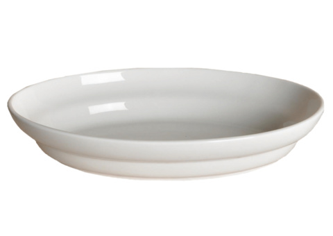 Mellan oval skål rundad kant, 20 st - stl 25,5 x 16,5 x 5,5 cm, vit