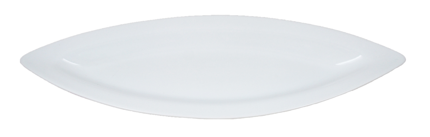 Fat/tallrik långt löv, 24 st - stl 43 x 15,5 x 3 cm, vit på auktion i Skåne, Helsingborg hos PS Auction
