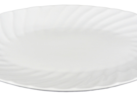 Stort fat vågig kant, 18 st - stl 35 x 23 x 3 cm, vit