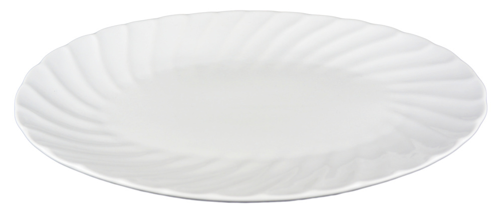 1578029-1 Stort fat vågig kant, 18 st - stl 35 x 23 x 3 cm, vit