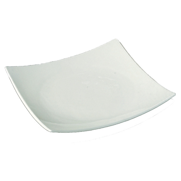 1578045-1 Square plate, 9 pcs - size 25 x 25 x 2 cm, cream white