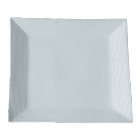 1578046-1 Fyrkantig tallrik detaljer kant, 8 st - stl 27 x 27 x 2 cm, vit