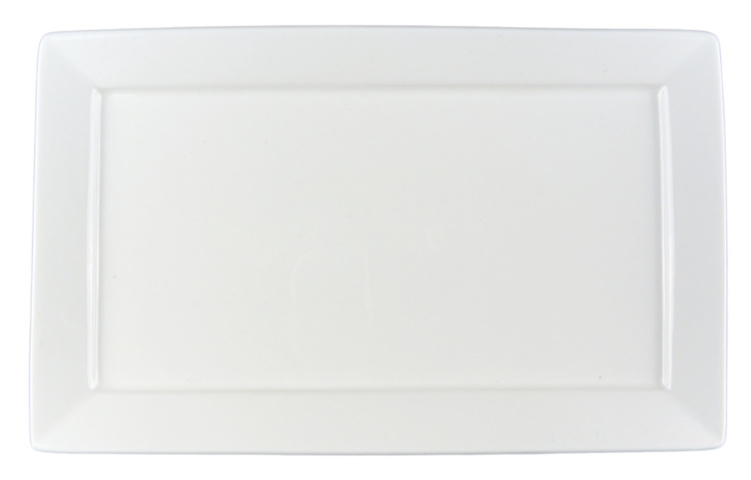Rektangulär traditionell tallrik/fat stor, 12 st - stl 39,5 x 24,5 x 2,5 cm, vit på auktion i Skåne, Helsingborg hos PS Auction