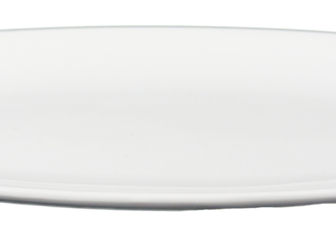 Fat oval rektangulär, 24 st - stl 34,5 x 14 x 2,5 cm, vit