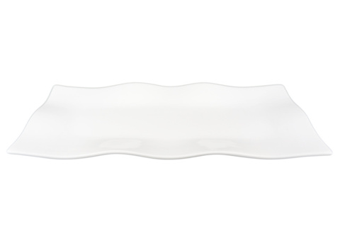 Rectangular plate waves, 16 pcs - size 36 x 17 x 2,5 cm, white