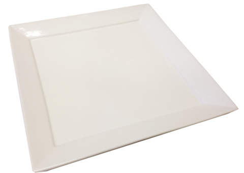 Kvadrat assiett liten, 72 st - stl 13 x 13 x 1 cm, krämvit