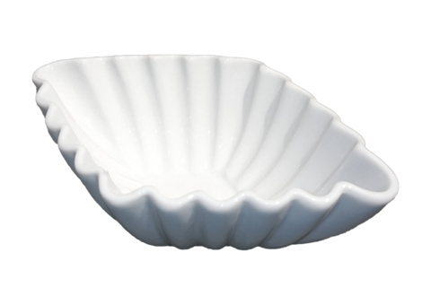 Mini bowl rhombus, 73 pcs - size 14 x 9 x 4.5 cm, white
